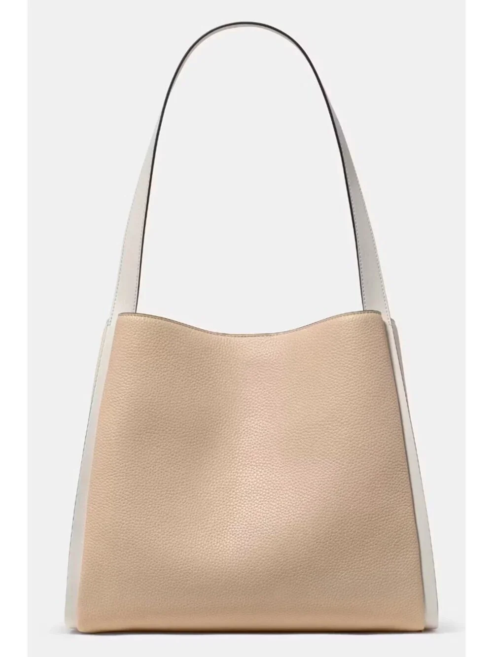 S Kate Spade Knott Large Shoulder Bag Beige & Ivory Leather Purse KM662 NWT $399